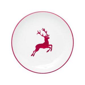 Десертная тарелка/тарелка для завтрака Ruby Red Deer Чашка d: 20 см/высота: 2,6 см Gmundner Keramik, бело-красный