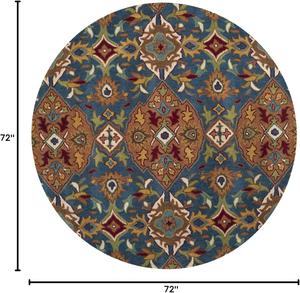 Ковер SAFAVIEH, 183 x 183 см, Heritage Collection Camel / Blue HG653A ручной работы традиционный восточный премиум шерстяной