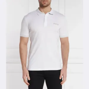 Рубашка поло узкого кроя Paule 1 Boss, белый