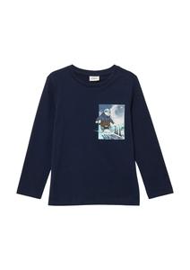 Рубашка s.Oliver, темно-синий/аквамарин