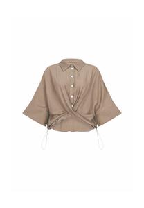 Блузка Maya с коротким вырезом Freshlions, бежевый