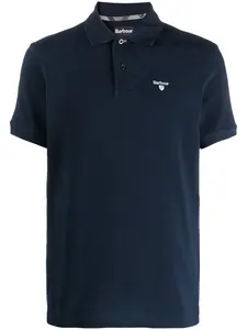 Рубашка поло с вышитым логотипом Barbour, синий