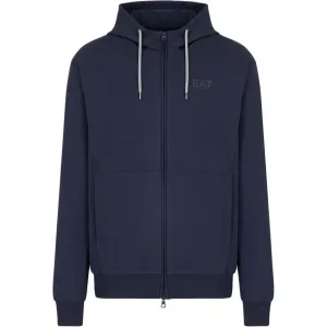 Логотип-деталь худи на молнии EMPORIO ARMANI, marine синий
