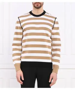 Свитер с подсолнухами Regular fit Boss, коричневый