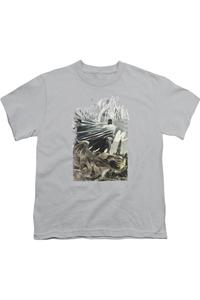 Футболка с коротким рукавом для детей Batman "Вселяй страх" Gildan, серебряный