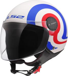 LS2 of558 sphere lux ii urby jet helmet, White/Red/Blue