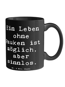 Кружка с надписью Рисуем жизнь черного цвета Mr. & Mrs. Panda