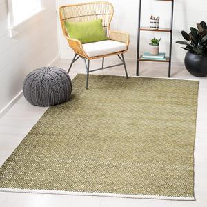 SAFAVIEH Boston Collection ковер 122 x 183 см Olive BOS680B ручной работы плоского плетения из хлопка