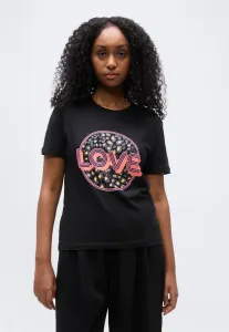 Футболка с принтом "жизнь и любовь" onlariya Only Petite, Black
