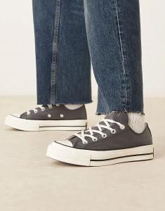 Кроссовки Converse Chuck 70 Ox из кожи серого цвета