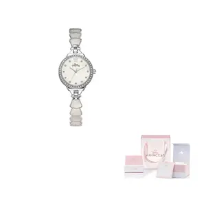 Disney Часы Quartz Movement Steel Strap Watch Women's Watch White Dial