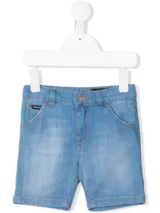 Джинсовые шорты с логотипом Dolce & Gabbana Kids, синий