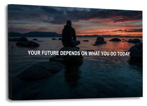 Картина на холсте Hustling Sharks Your Future, черный