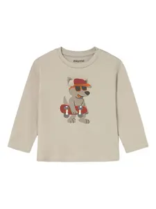 Толстовка с анималистичным принтом Mayoral, бежевый