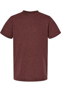 Футболка Tultex Youth Fine Jersey, цвет heather burgundy