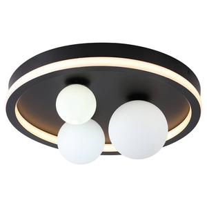 Светодиодный потолочный светильник searchlight Trident, сталь / опаловое стекло - черный - 3 лампы