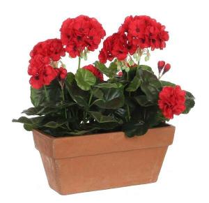 Декоративное растение Mica Decorations Geranien, 13x29x13 см, красный