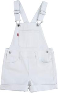 Levi's baby-girls And Baby Denim Shortall, White/Original