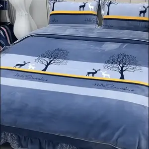 Fuanna Пододеяльник из утолщенного молочного вельвета 180х220 см, цвет Dream And Chihiro