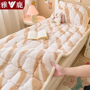 Yalu Наматрасник из плюша 90х190 см, теплый кофе, долговременное удержание тепла