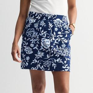 Женская вязаная юбка-шорты Croft & Barrow, Navy Inky Floral
