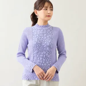 Пышный жаккардовый свитер Lobjie, цвет Violet