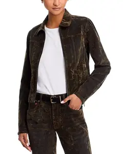 Узкая куртка на молнии Re/Done, коричневый