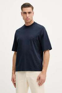 Хлопковая футболка Sisley, темно-синий