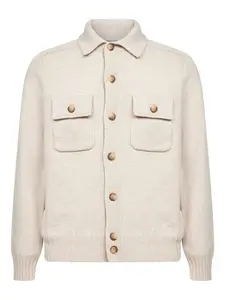 Рубашка-овершьрт с нагрудным карманом на пуговицах D4.0, светло-коричневый