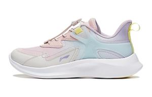 Детские кроссовки Lingyue 3.0 V3 GS с низким верхом, персиково-розовые/белые, песочно-серые/тонкие синие Lining Young, розовый