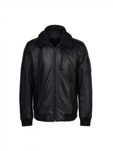 Trueprodigy Кожаная куртка Blaze черного цвета