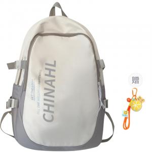 WARRIOR Нейлоновый рюкзак унисекс черно-белый, White Gray[Exclusive Charm 1]