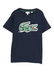 Футболка с нашивкой-логотипом Lacoste Kids, синий