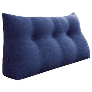 Эргономичная клиновидная подушка Vercart Leinenstruktur, синий - 100 х 50 см