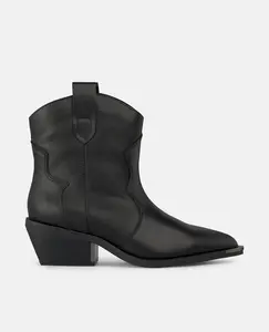 Женские ботильоны с широким каблуком и заостренным носком Alma en Pena, черный