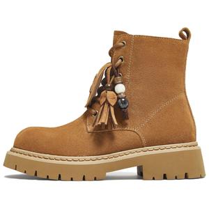 Короткие женские ботинки Martin на среднем каблуке TATA, Brown