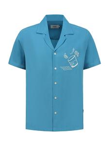 Рубашка на пуговицах классического кроя Shiwi, синий