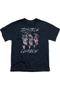Футболка с коротким рукавом для детей "Лига справедливости Америки: Правосудие для Америки" Gildan, темно-синий
