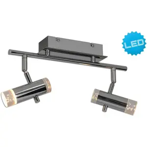 Подвесной светильник на светодиодах näve Garda 1 шт. Теплый белый свет, регулируемые споты Näve, хром/прозрачный