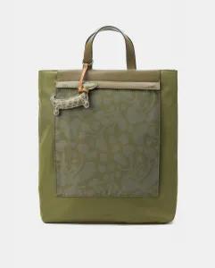 Рюкзак с передним карманом и реверсивным принтом Jo & Mr. Joe, хаки