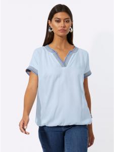 Блузка без рукавов светло-голубого цвета creation L