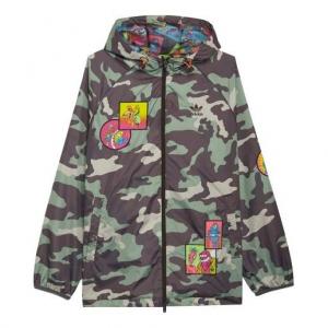 Куртка adidas originals x JEREMY SCOTT Crossover Casual hooded Camouflage Jacket Green, зеленый