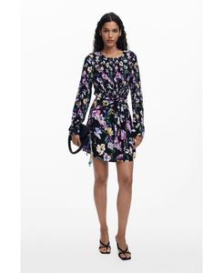 Женское короткое платье с цветочным узором и узлом Desigual, Multi