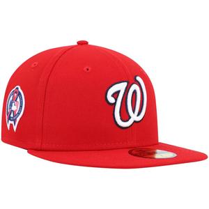 Мужская бейсболка New Era Red Washington Nationals с мемориальной нашивкой в ​​честь 9/11 59FIFTY