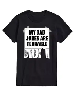Мужская футболка с коротким рукавом My Dad Jokes are Tearable AIRWAVES, черный
