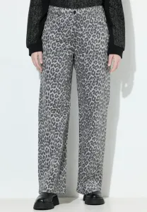 Джинсы прямого кроя с леопардовым принтом Ulla Popken, Bright