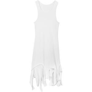 Деконструированное хлопковое мини-платье Alexander Wang, белый