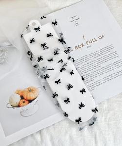 Тюлевые носки с принтом в виде лент