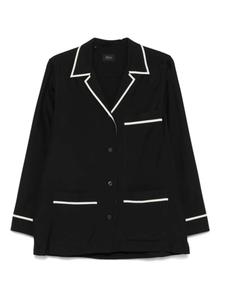 Brioni рубашка с окантовкой, черный