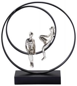 Скульптура Ambia Home, 31x34x9 см, серебристый/темно-коричневый